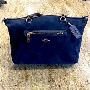 Blue Velvet Coach Tote